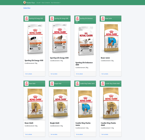 Exemple d'une application: Place de Marché